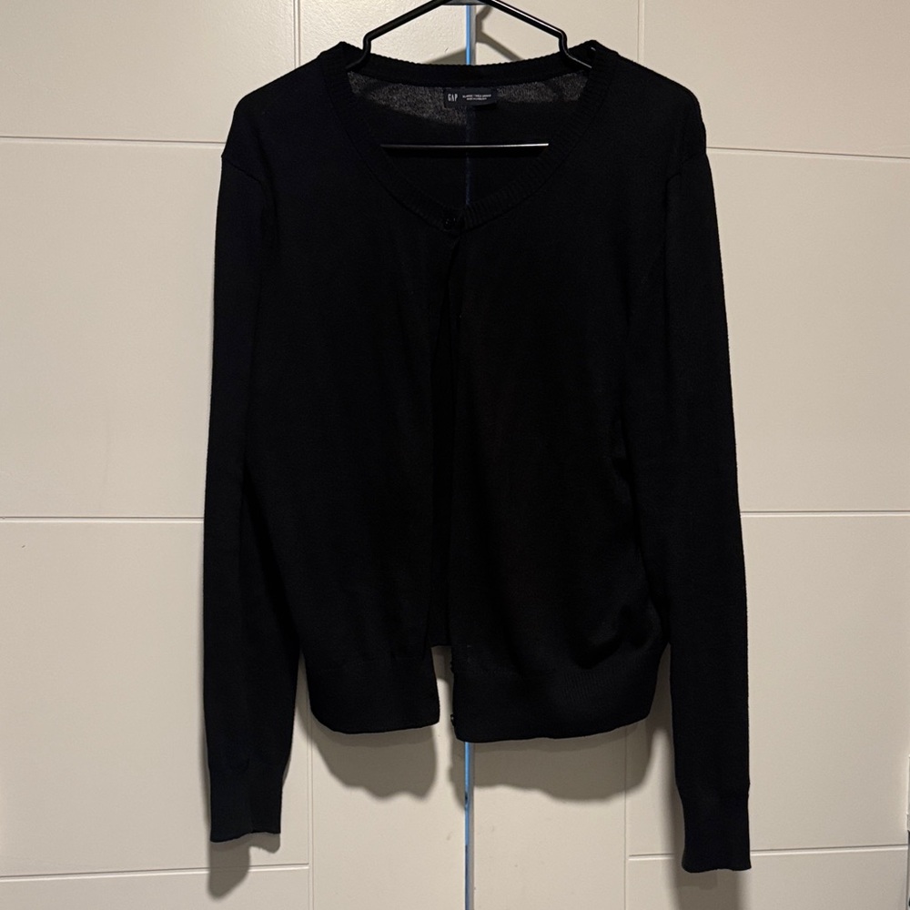 GAP Black Button-Up Cardigan